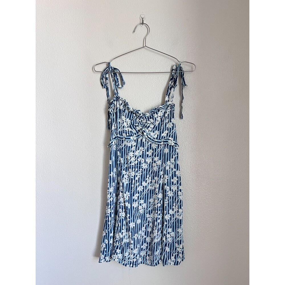 Feee People Love Like This Mini Dress in Blue Stripe Size US 4